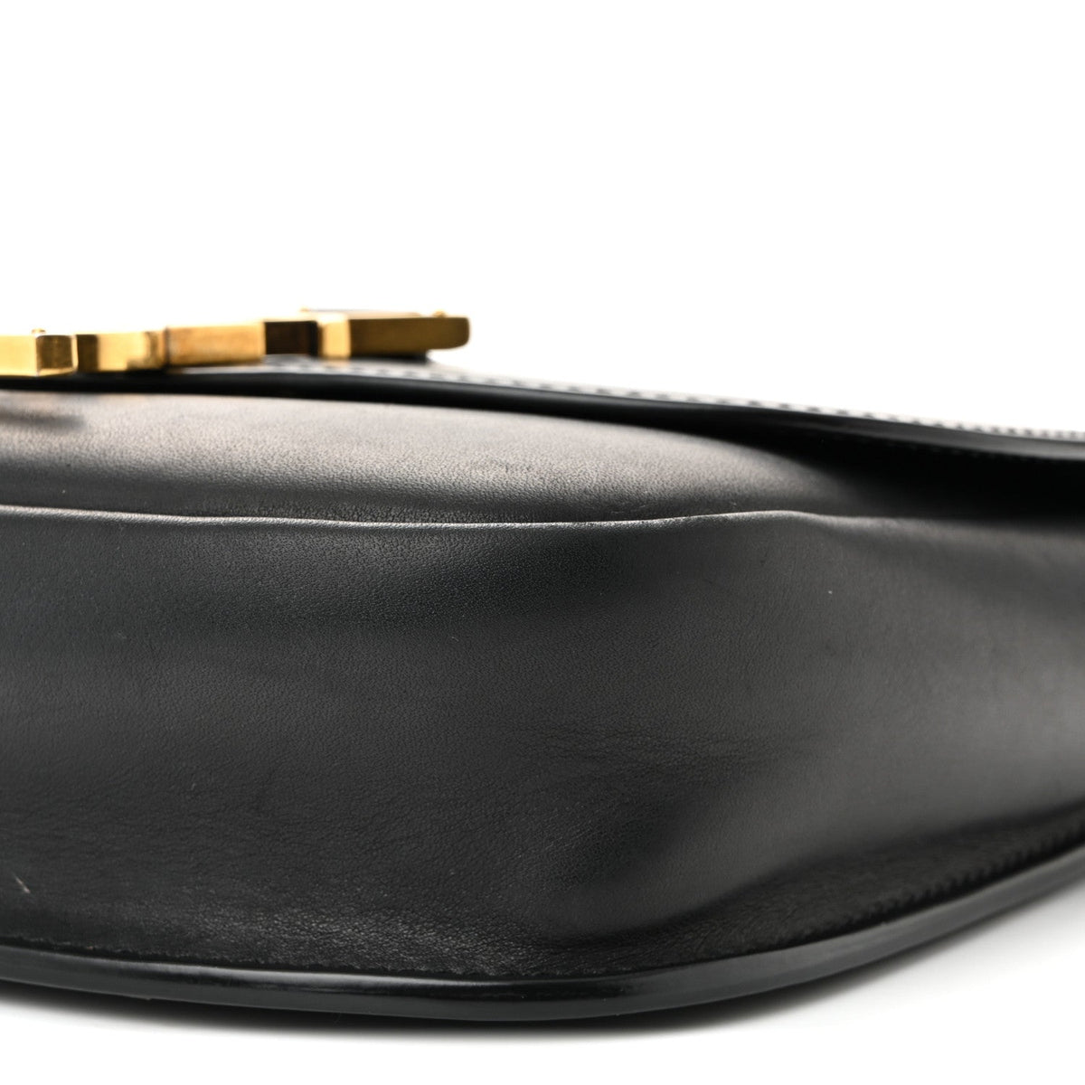 Smooth Calfskin Classic Monogram Small Kaia Satchel Black