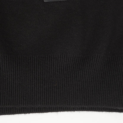 LV Leather Knit Wool Zip-Up Jacket 494212