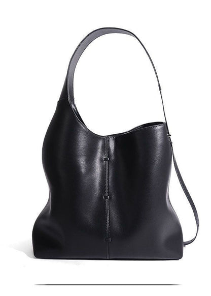 Soft Leather Tote Bag With Adjustable Shoulder Strap
