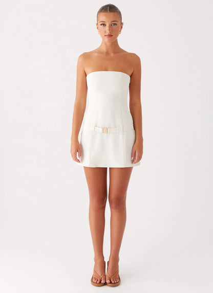 Lume Strapless Mini Dress - Ivory