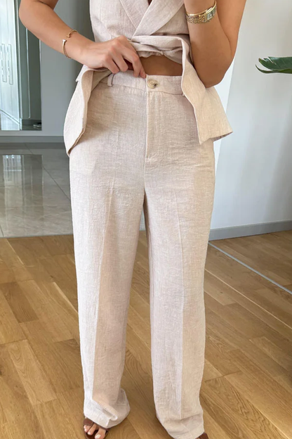 Fashion Lapel Vest \u0026 Pants Two-Piece Set