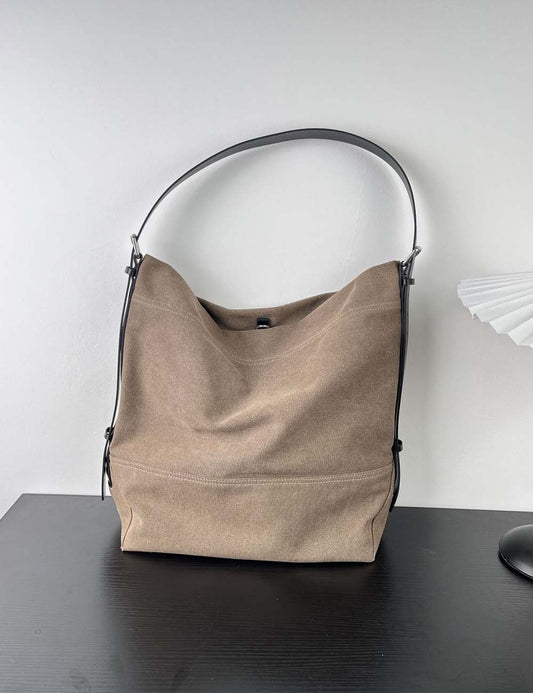 Large Capacity Canvas Tote Slouchy Shoulder bag