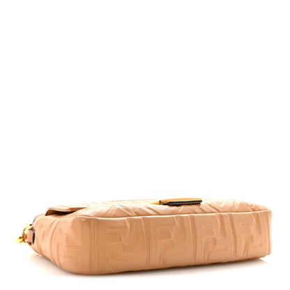 Nappa FF 1974 Embossed Baguette Miele Scuro