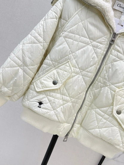 DIOR 25S COTTON JACKET WITH SHEARLING LINING 595