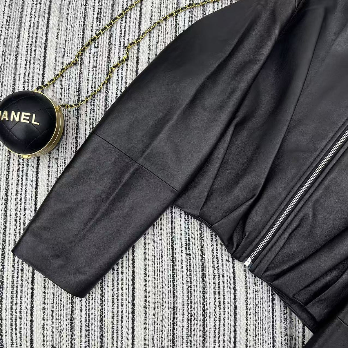Loewe Draped Jacket Black Nappa Lambskin 348575