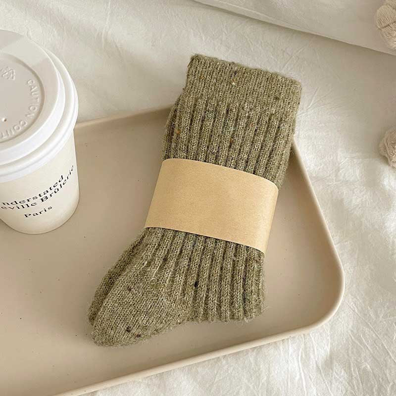 Simple Wool Thicken Warm Crew Socks