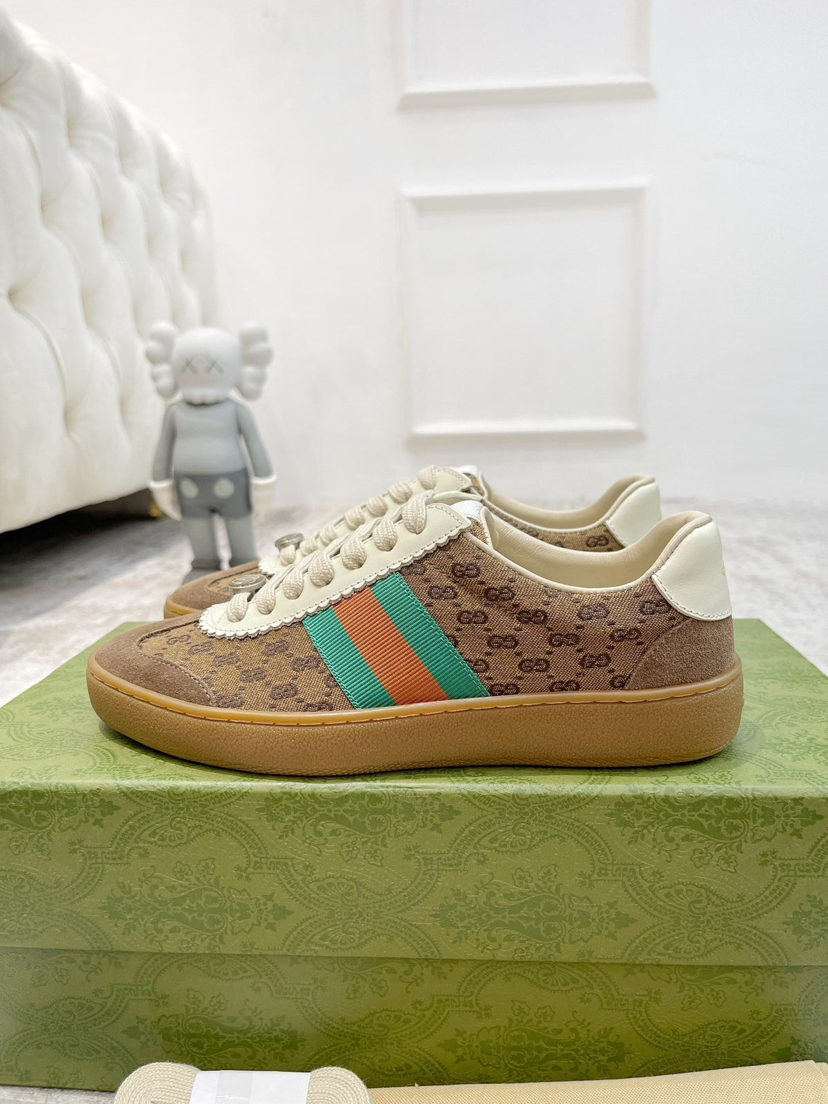 GG SNEAKERS ARDESIA BROWN WHITE LEATHER