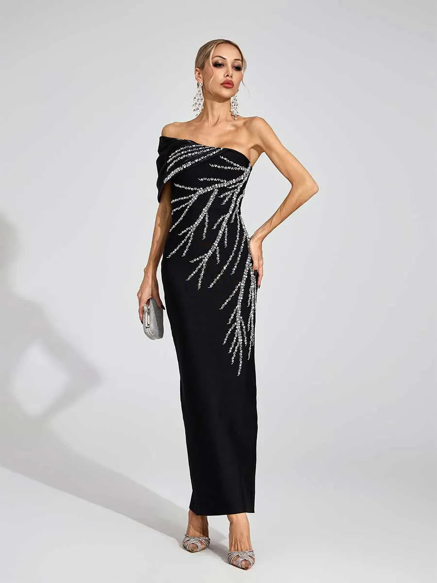 Aida Diamond Bandage Maxi Dress