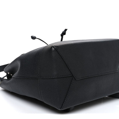 Calfskin Lockme Backpack Black