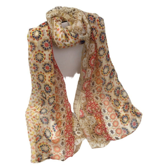 Scarvii - Boho Flowy Thin Scarf - Soft &amp; Breathable