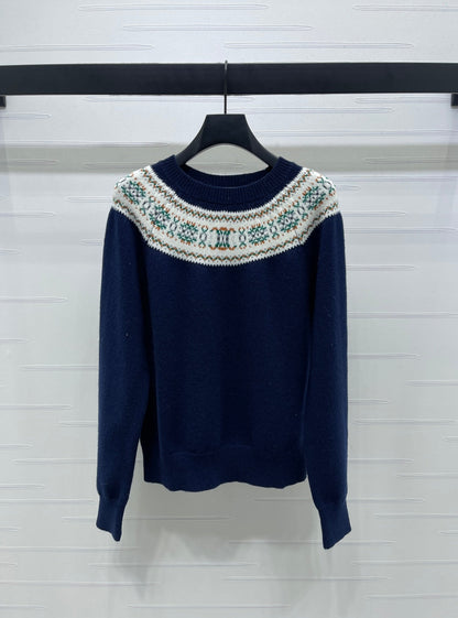 Celine 25 Patterned Sweater Cashmere 295598