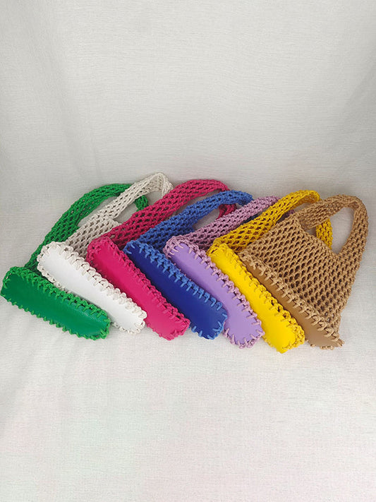 Hollow Solid Color Split-Joint Bags Accessories Handbags
