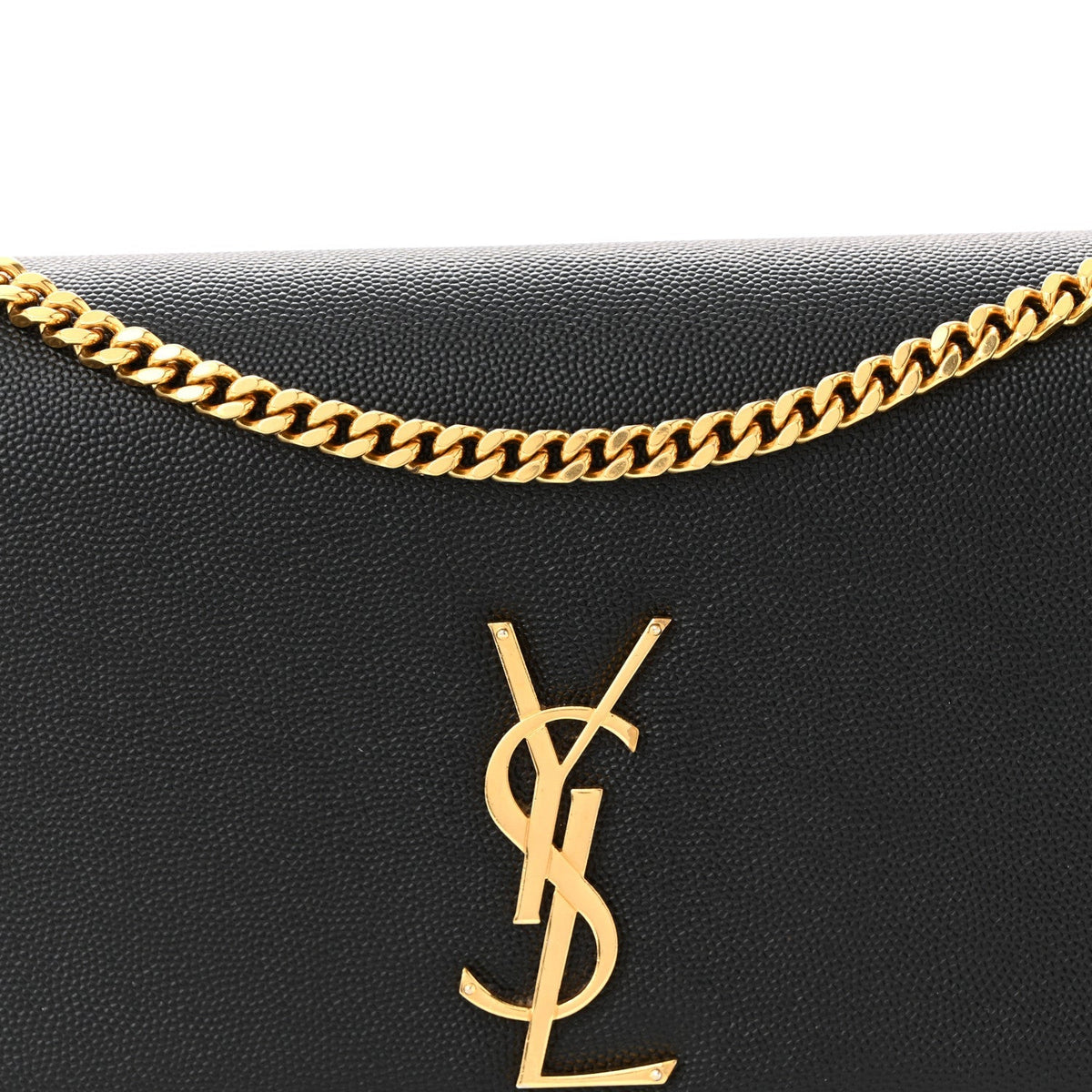 Grain De Poudre Medium Classic Monogram Kate Satchel Black