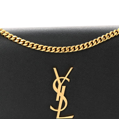 Grain De Poudre Medium Classic Monogram Kate Satchel Black