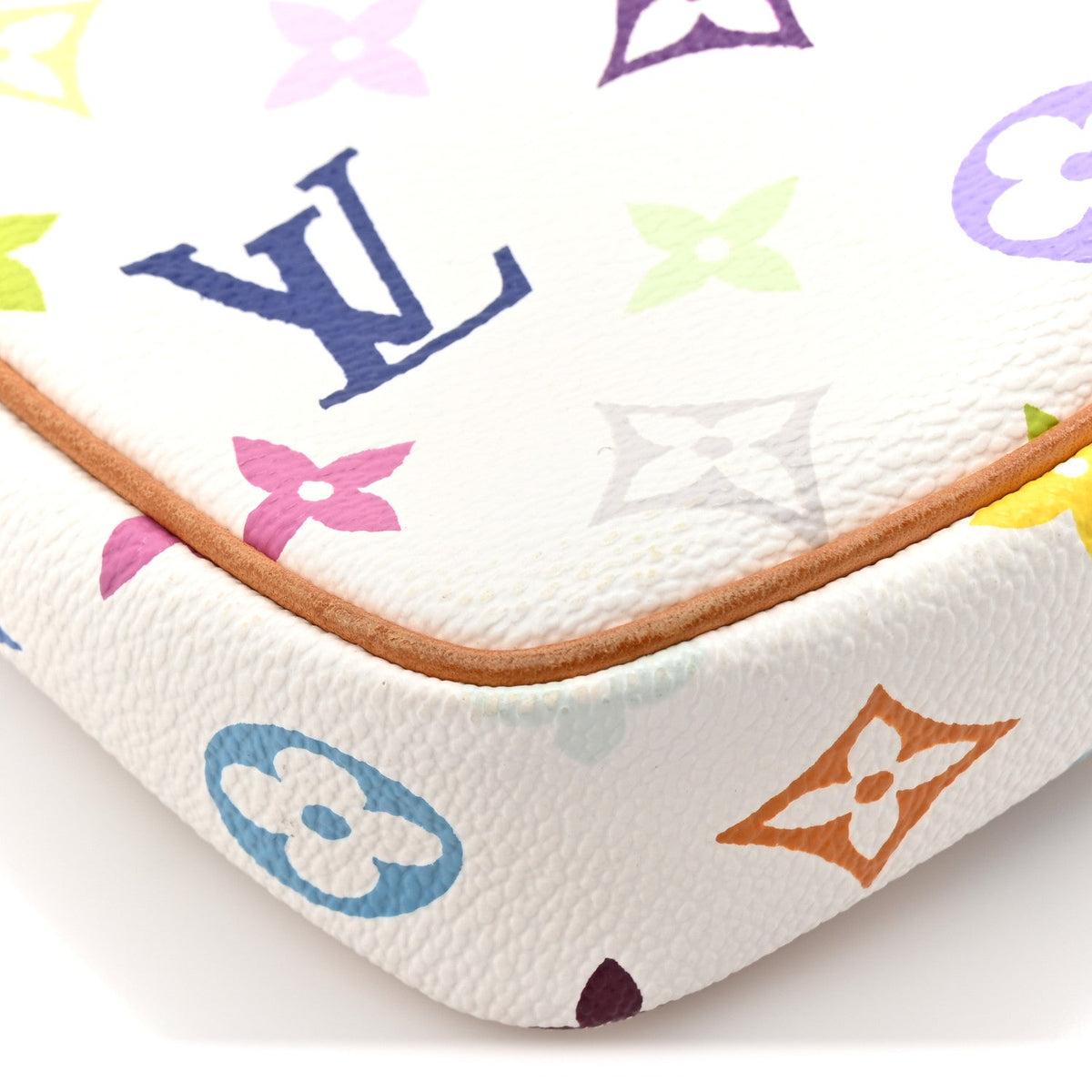 Monogram Multicolor Pochette Accessories White
