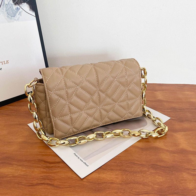 Women's Simple Thick Chain One Shoulder Underarm Handbag