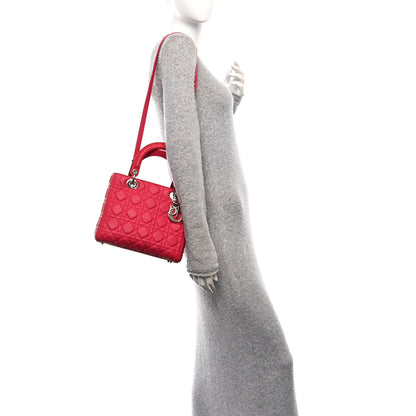 Grained Calfskin Cannage Medium Lady Dior Pink