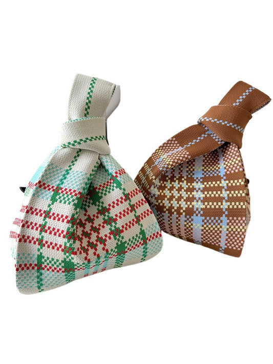 Cosbai - Colorblock Knitted Wristlet Clutch Bag - Casual &amp; Chic