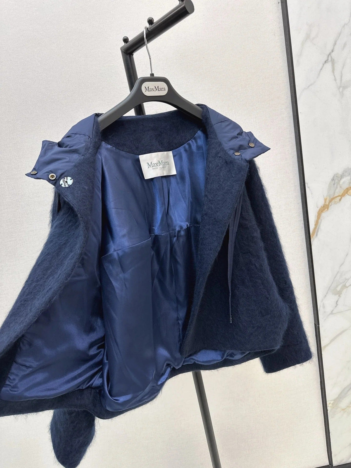 MAX MARA 25S HOODED KNIT JACKET 107