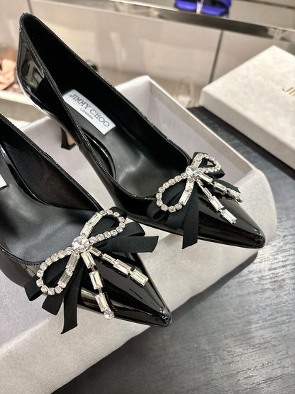 Jimmy Choo Auria Pumps 70 Black Patent Leather 597652