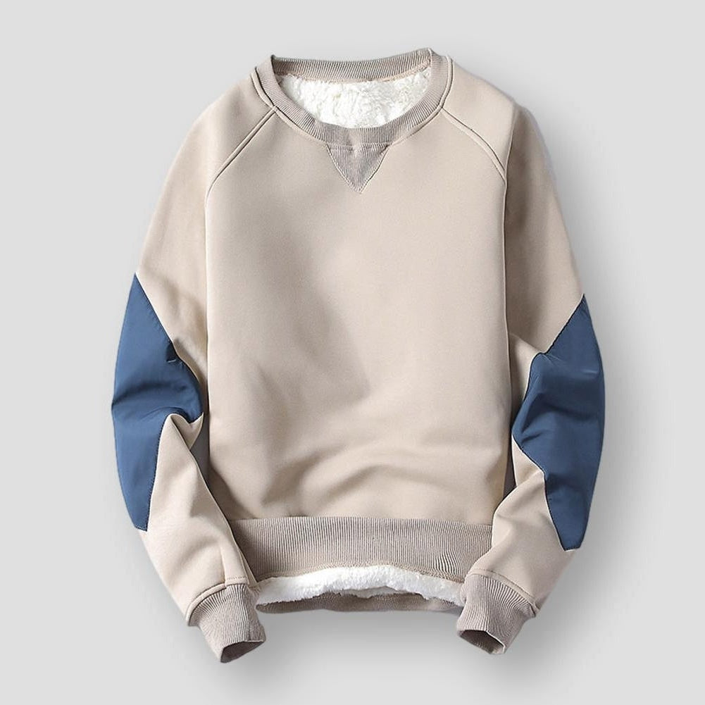 Saint Morris Patchwork Plush Sweater