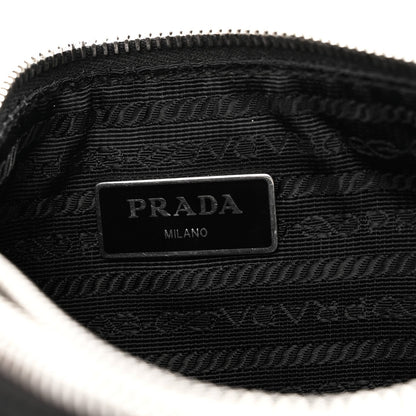 Re-Nylon Saffiano Re-Edition 2000 Double Zip Crossbody Bag Black