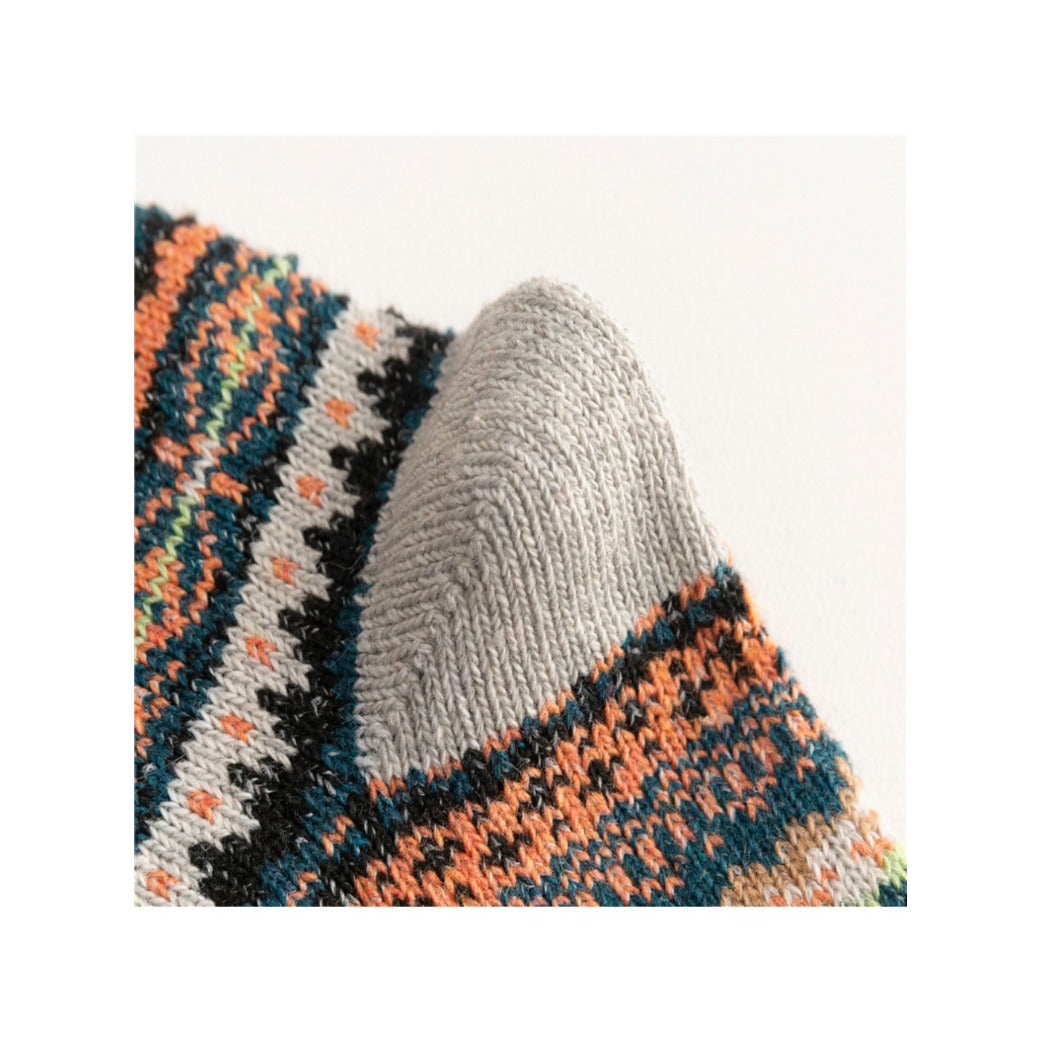 Rufia - Knitted Mid-calf Winter Socks with British Style