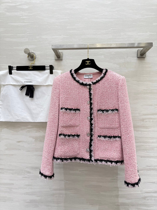 CC 25 Salzburg Wool Soft Tweed Braided Pink Jacket