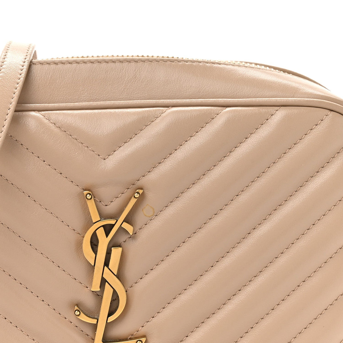 Calfskin Matelasse Monogram Lou Camera Bag Dark Beige