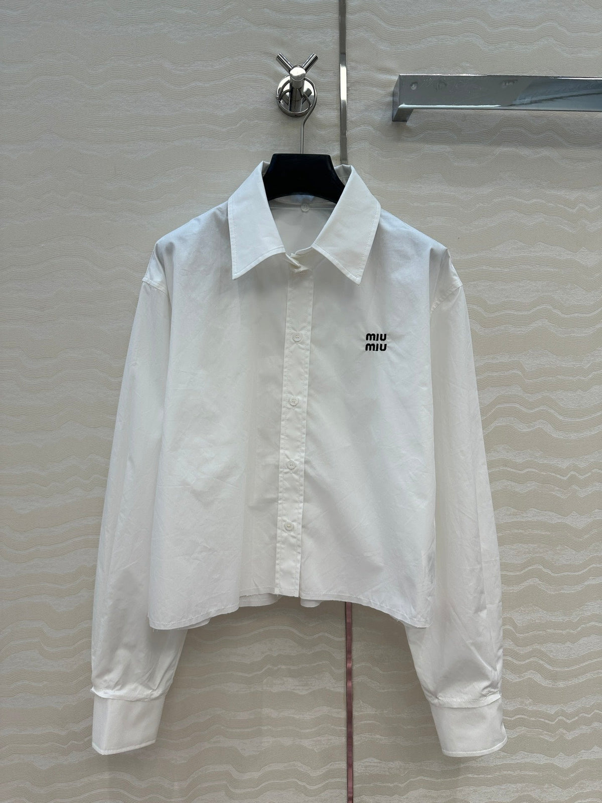 Miumiu Detachable Cuff and Collar Shirt White Cotton