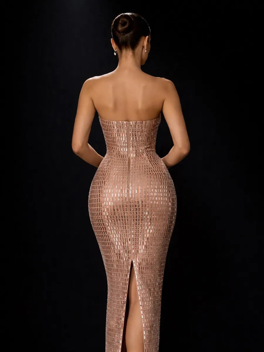 Arabella Maxi Dress In Silver