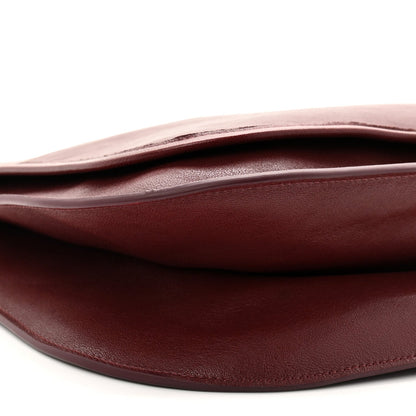 Shiny Lambskin Soft Triomphe Besace Bag Syrah