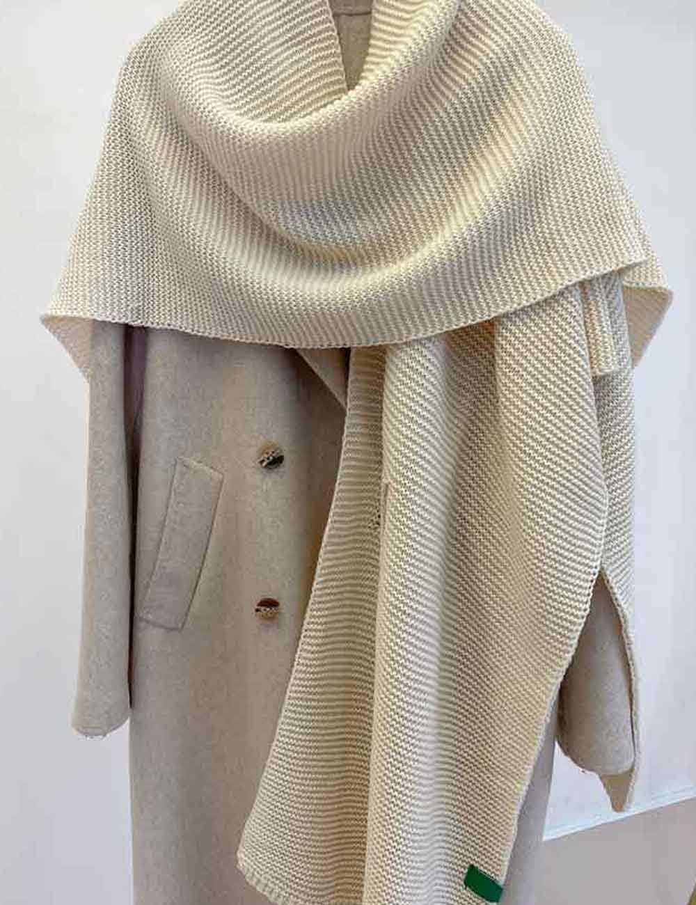 Winter Solid Color Soft Thick Cape Scarf