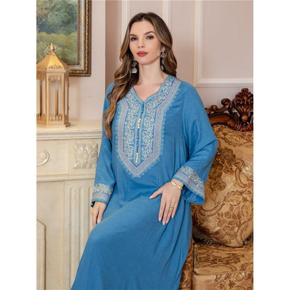 Embroidered Beaded Loose Tribal Abaya