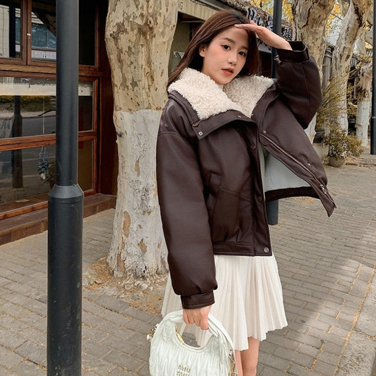 Short Fur Collar Cotton Jacket