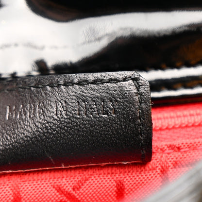 Patent Cannage Mini Lady Dior Black