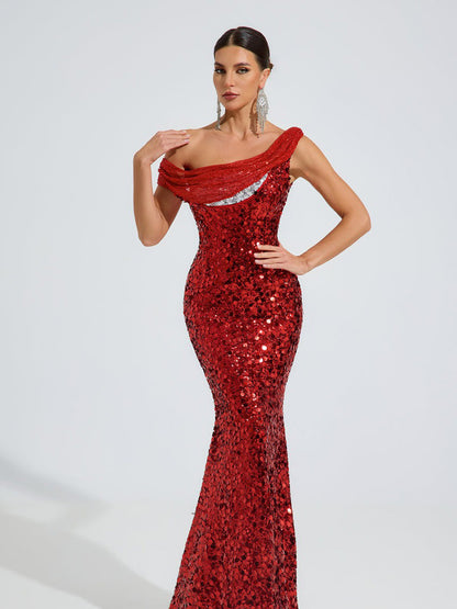Felicia Sequin Glam Maxi Dress