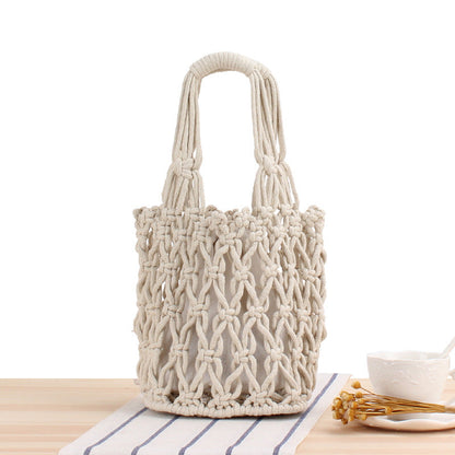Crochet Market Bag Coarse Cotton Woven Bag