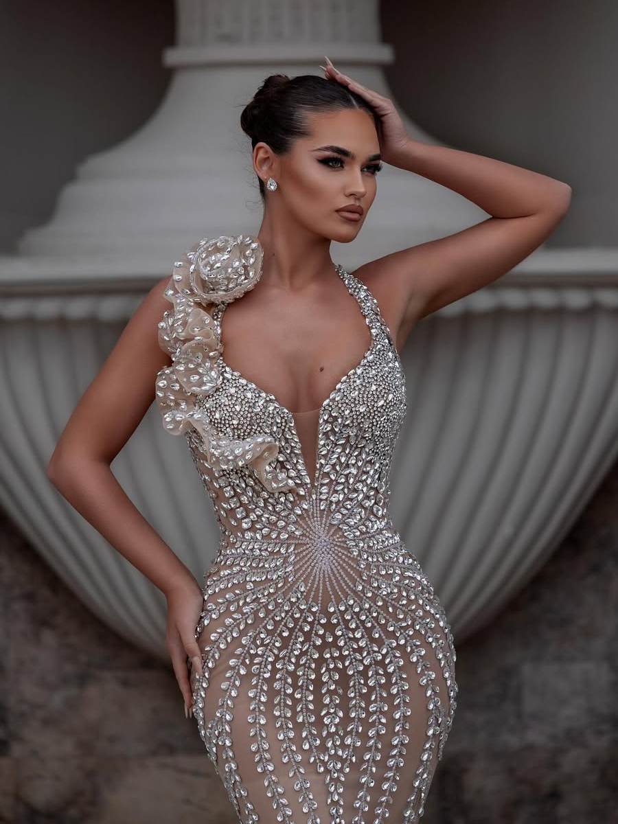 Alana Rhinestone Maxi Dress