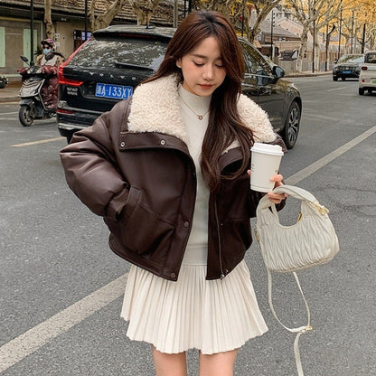 Short Fur Collar Cotton Jacket