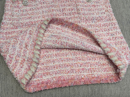 CC Tweed Sleeveless Dress Pink Polyester 251310