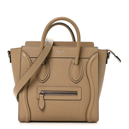 Drummed Calfskin Nano Luggage Dune