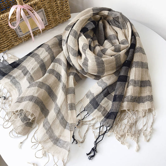Scarvii - Japanese Retro Plaid Scarf