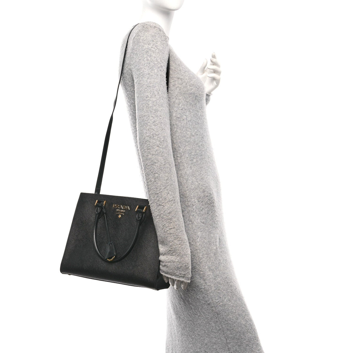 Saffiano Soft Calfskin Tote Black