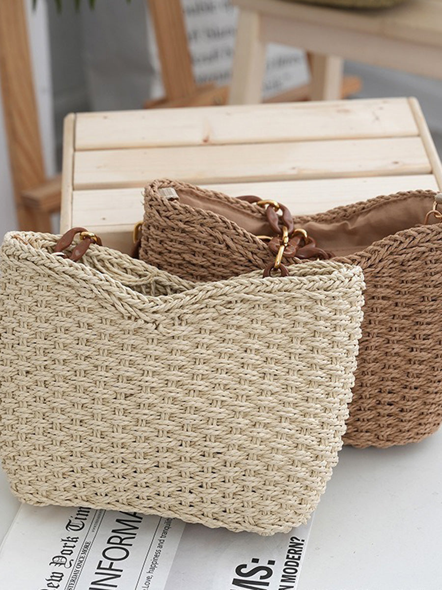 Arianna Minimalist Woven Shoulder Bag