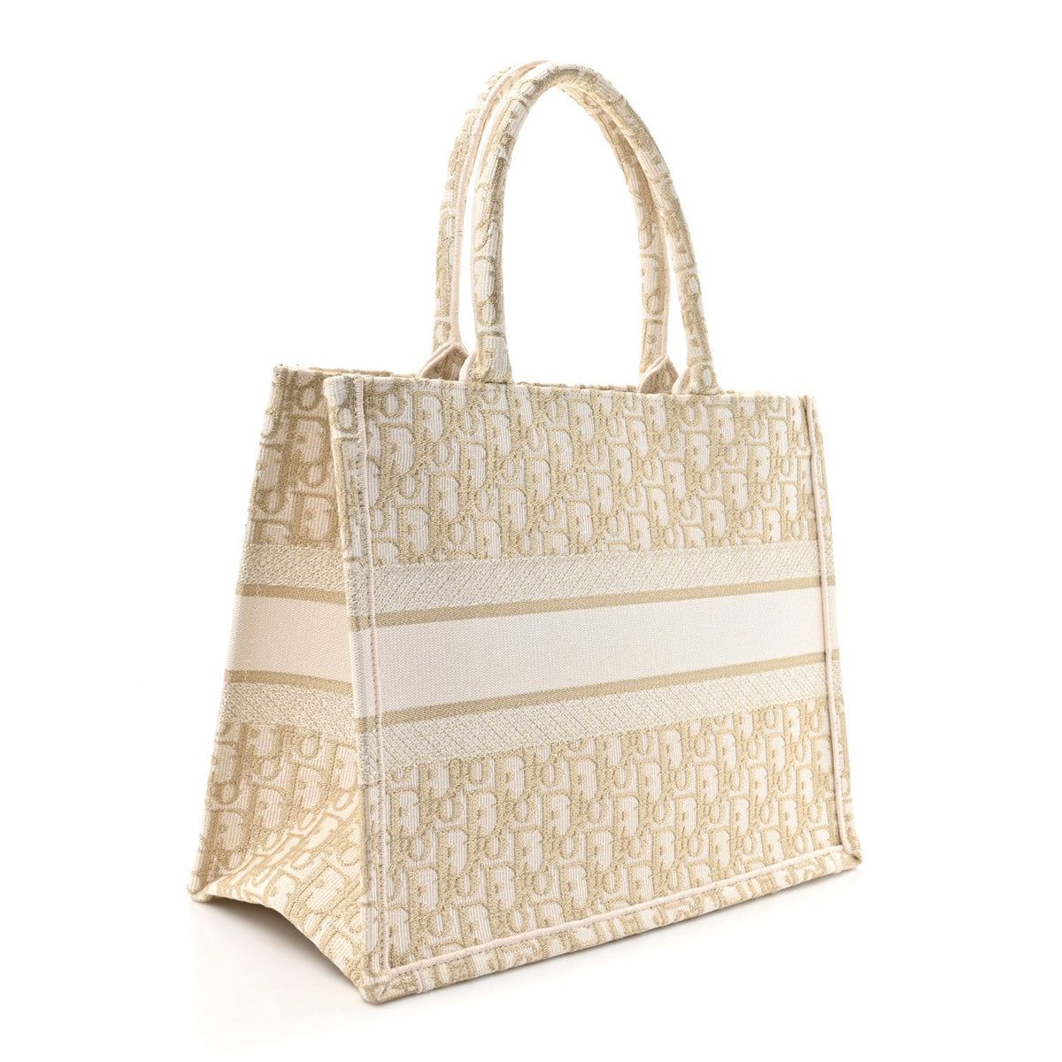 Oblique Medium Book Tote Gold Multicolor