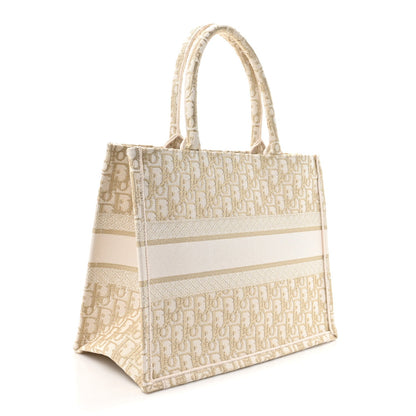 Oblique Medium Book Tote Gold Multicolor