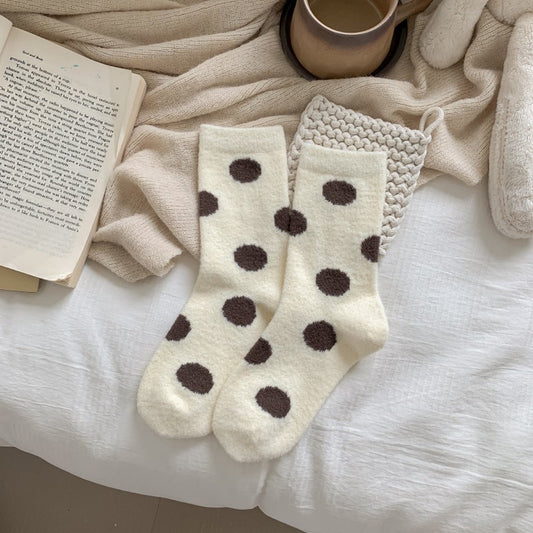 Rufia - Big Polka Dot Plush Warm Socks