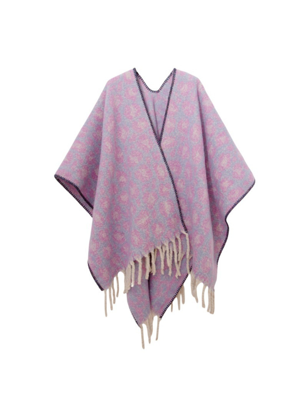 Scarvii - Thick Leopard Printed Wrap Shawl with Tassels