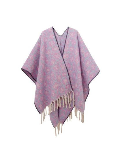 Scarvii - Thick Leopard Printed Wrap Shawl with Tassels